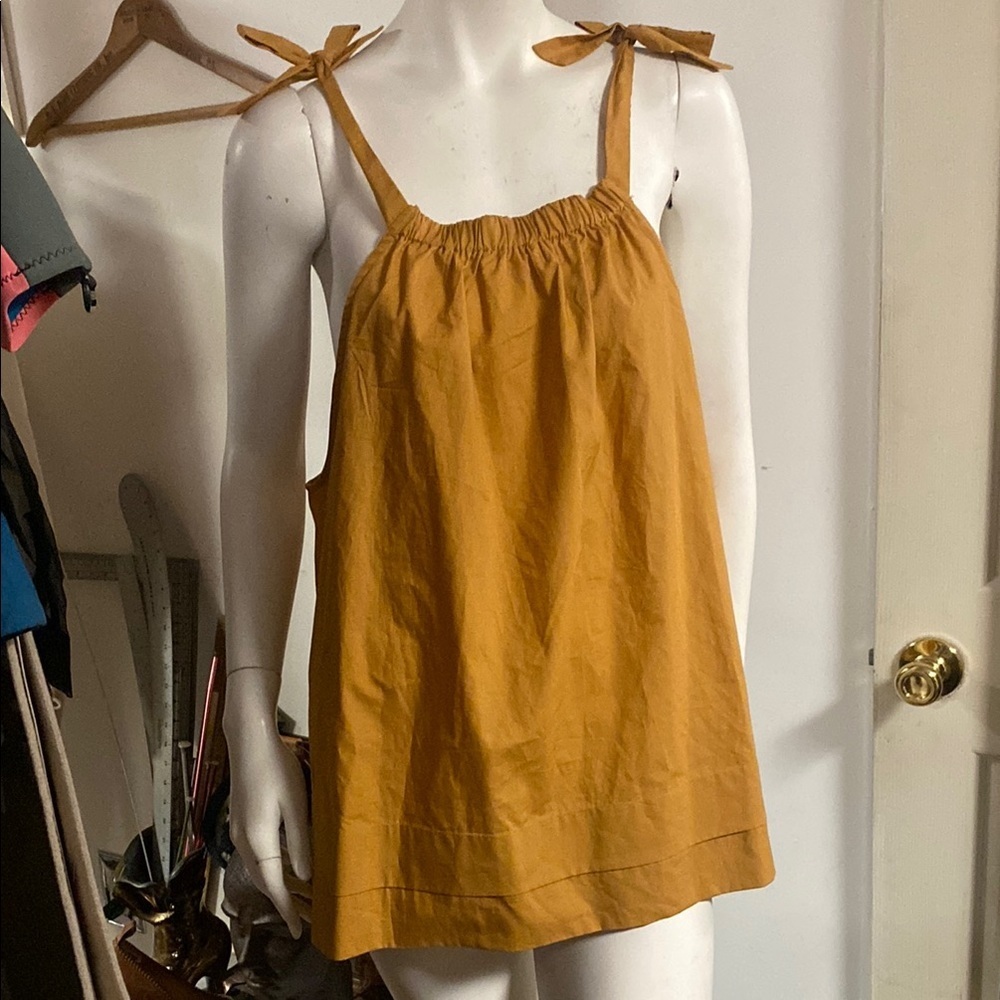 Who What Wear Yellow Bow Tank